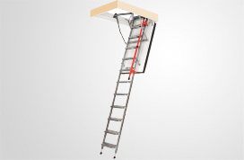 Metal folding attic ladders