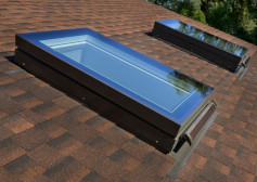 Curb mounted solar venting skylights FVC-S