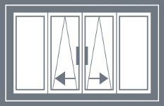 Schemes for opening Tilt & slide doors PSK