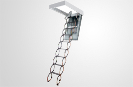 Scissor metal attic ladders