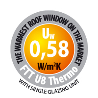 Highly energy-efficient center pivot windows FTT