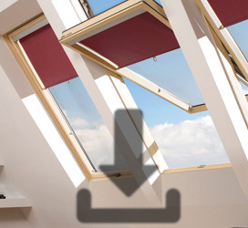 Pivot roof windows with raised axis of rotation