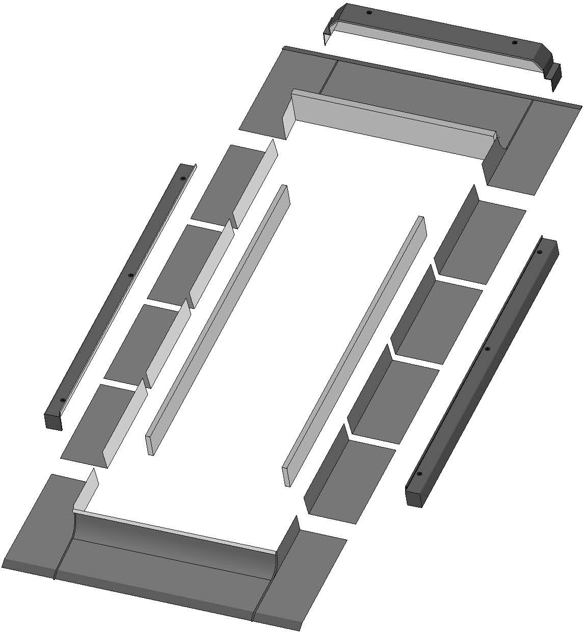 Step flashings for skylights installed with flat roofing materials