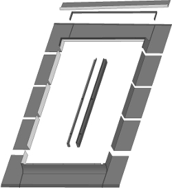 Step flashing for flat roofing materials